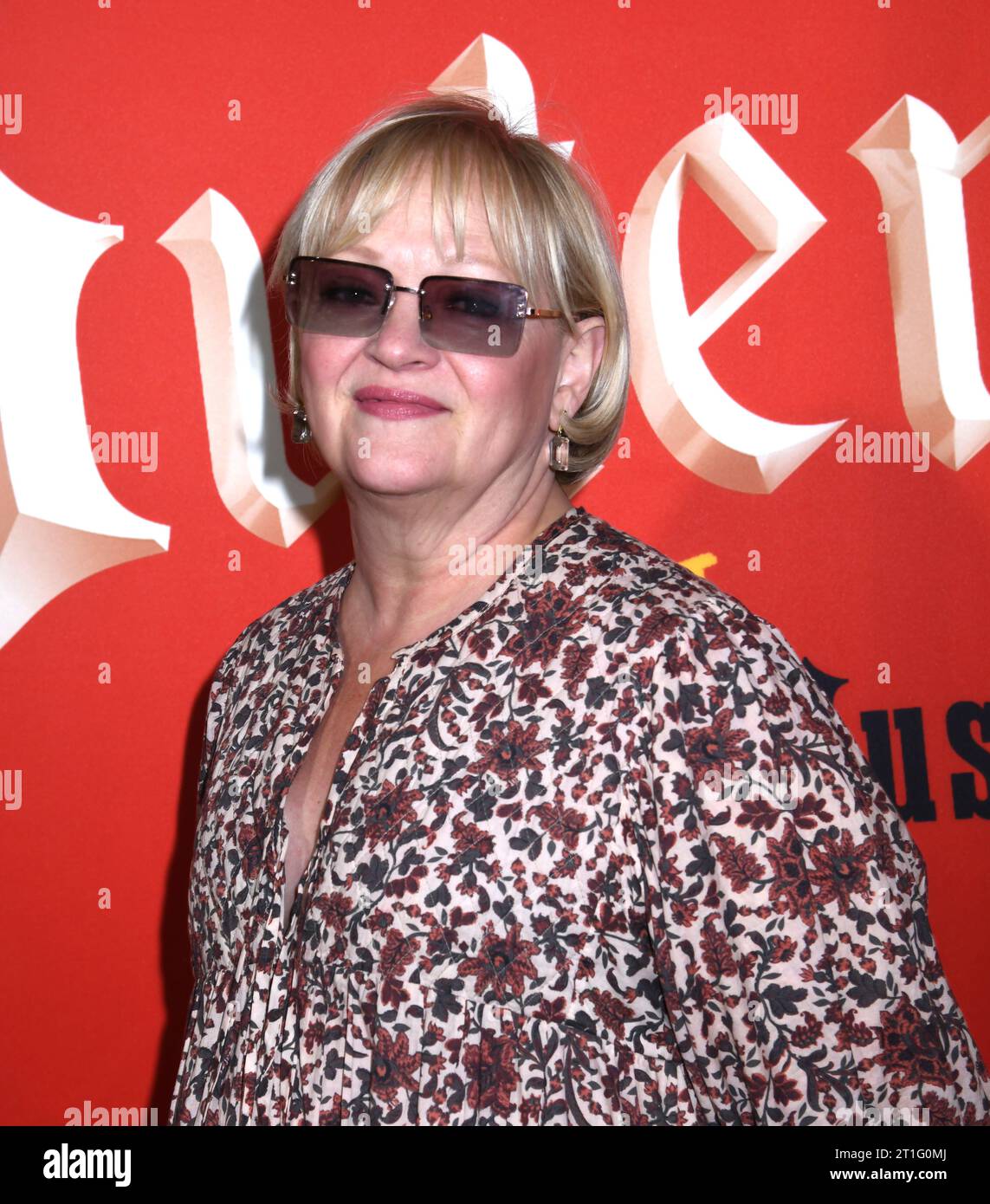12. Oktober 2023, New York, New York, USA: Maria Friedman besucht die Broadway-Eröffnungsnacht von „Gutenberg! Das Musical!“ Im James Earl Jones Theatre in New York. (Credit Image: © Photo Image Press via ZUMA Press Wire) NUR REDAKTIONELLE VERWENDUNG! Nicht für kommerzielle ZWECKE! Stockfoto