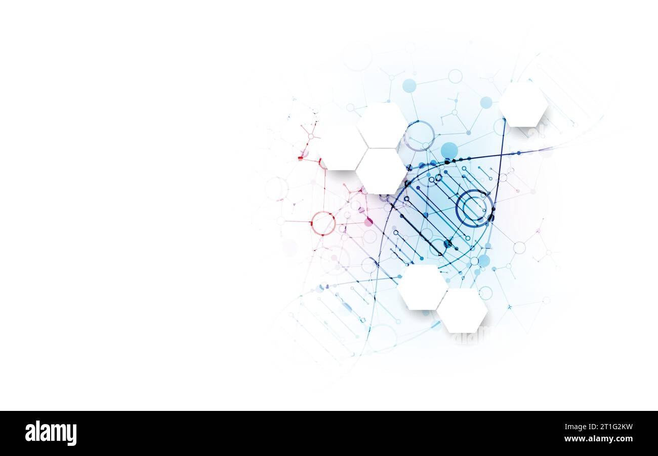 Brillanter wissenschaftlicher Hintergrund. Eine kreative Idee für Ihr Geschäftskonzept. DNA-Stil. Stock Vektor