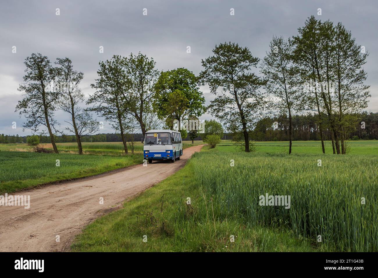 14.05.2019. Polen, Gogolewo. Privater Autosan H9 als Schulbus in Książ Wielkopolski. Stockfoto