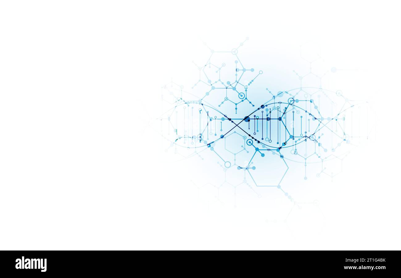 Brillanter wissenschaftlicher Hintergrund. Eine kreative Idee für Ihr Geschäftskonzept. DNA-Stil. Stock Vektor