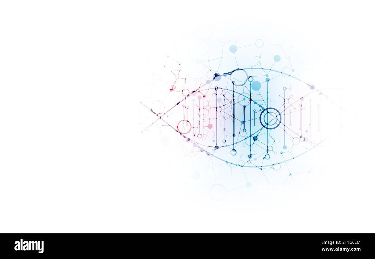 Brillanter wissenschaftlicher Hintergrund. Eine kreative Idee für Ihr Geschäftskonzept. DNA-Stil. Stock Vektor