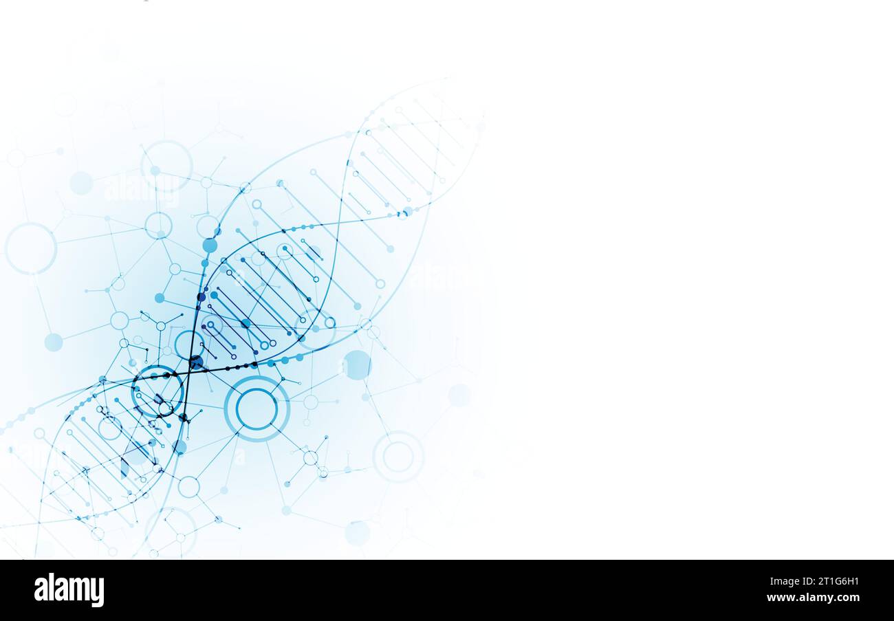 Brillanter wissenschaftlicher Hintergrund. Eine kreative Idee für Ihr Geschäftskonzept. DNA-Stil. Stock Vektor