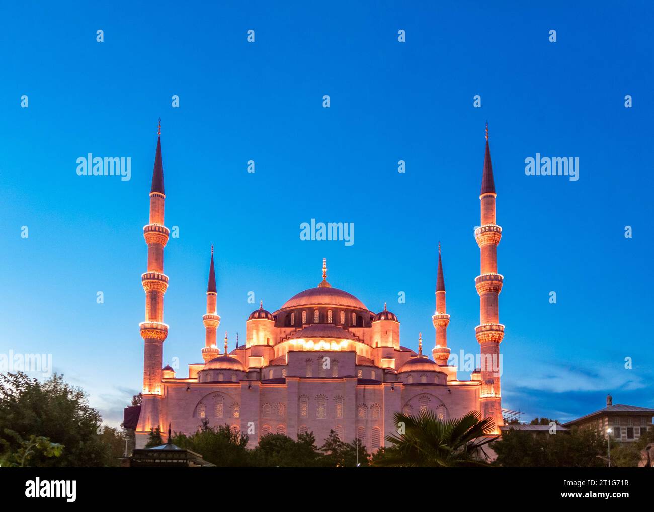 Istanbul, Türkei, die Blaue Moschee, auch bekannt als Sultan Ahmed Moschee (türkisch Sultan Ahmet Camii). Stockfoto