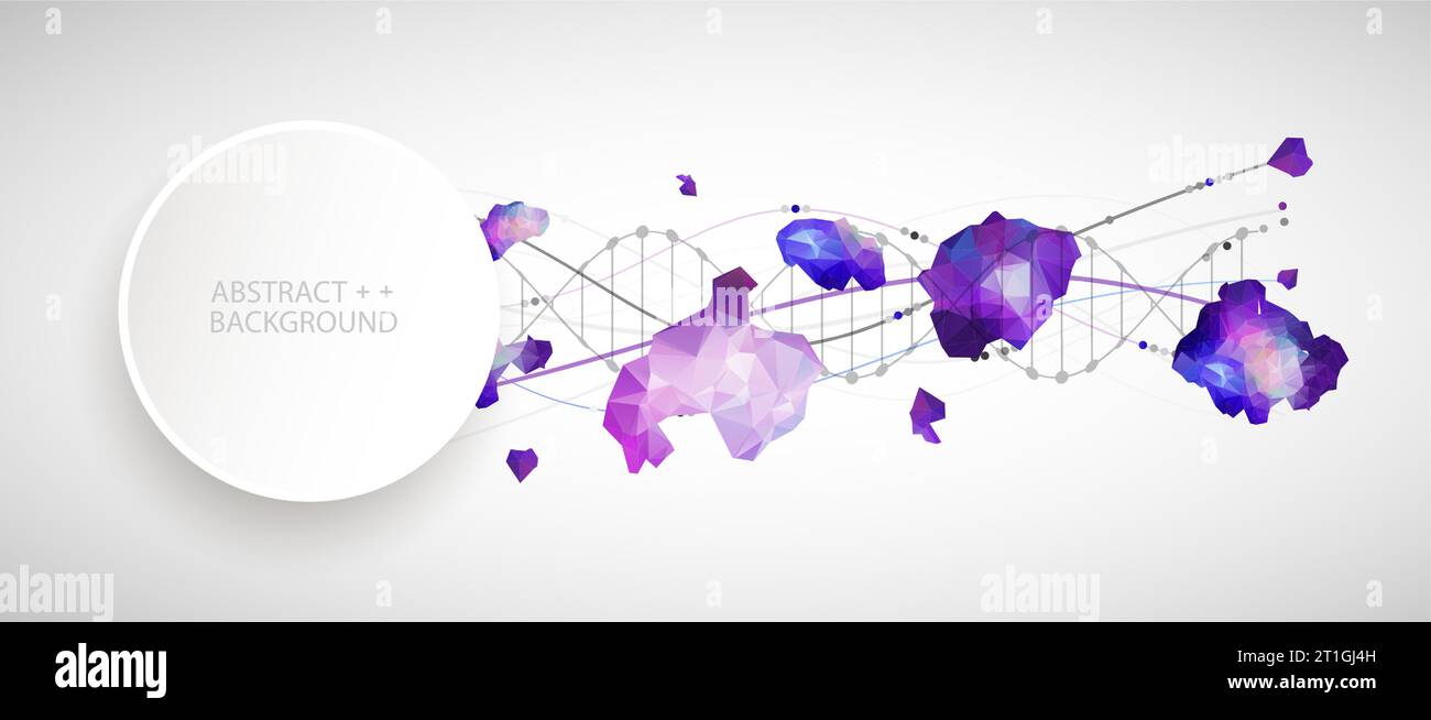 DNA-Moleküle, wissenschaftliche Vorlage, abstrakter Hintergrund. Vektorabbildung. Stock Vektor