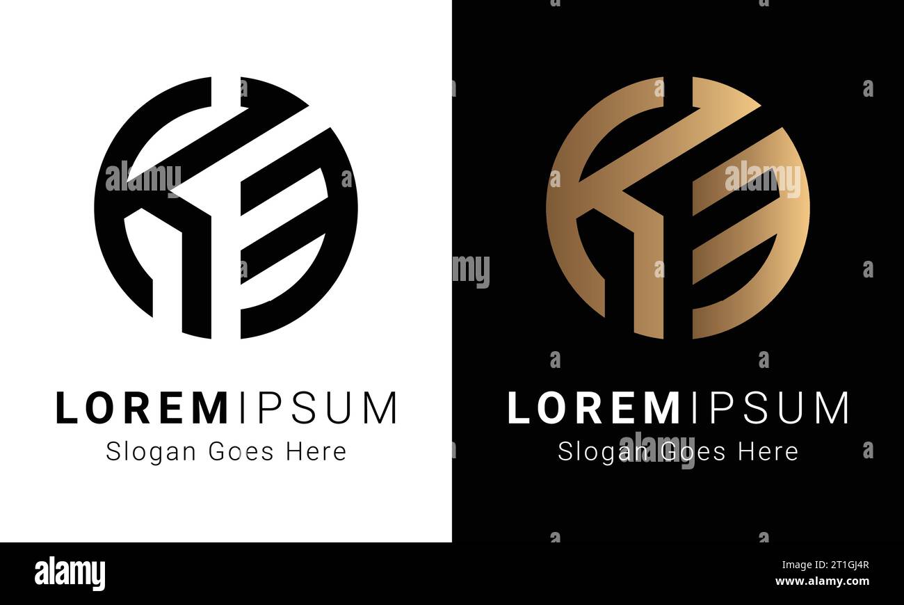 Luxuriöses Initial KM- oder MK-Monogramm-Logo Stock Vektor