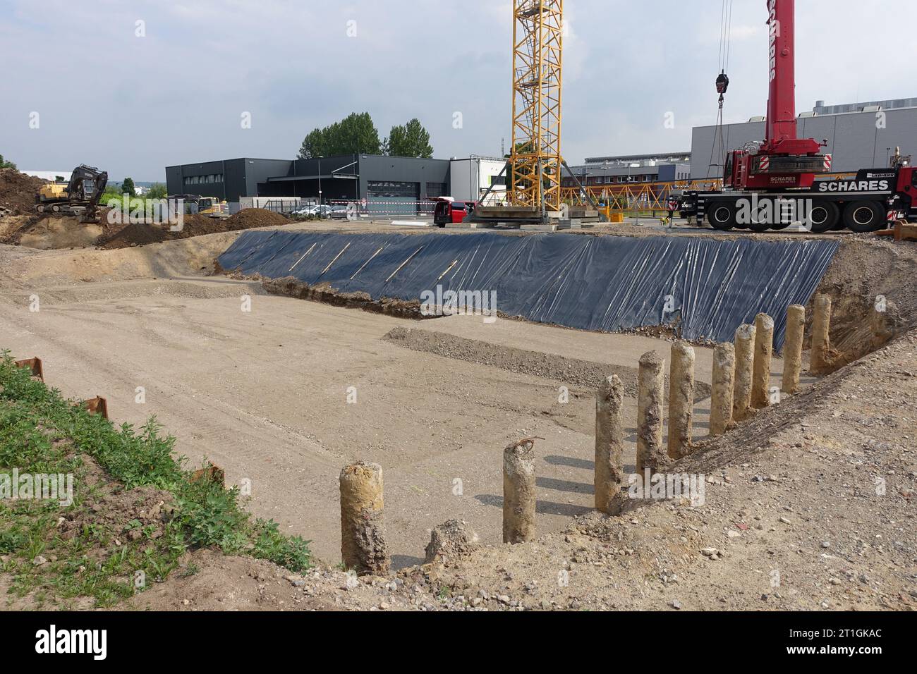 Baugrube, Deutschland, Nordrhein-Westfalen Stockfoto