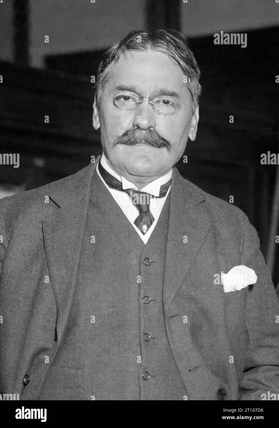 Der serbische Wissenschaftler Mihaljo Idvorski Pupin (1858–1935) war Professor an der Columbia University, Gründungsmitglied der NACA (dem Vorgänger der NASA), Philanthrope und wissenschaftlicher Erfinder mit zahlreichen Patenten. Stockfoto