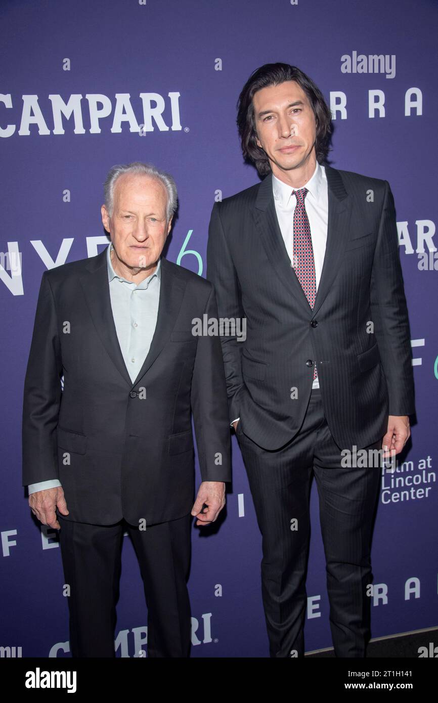 New York, Usa. Oktober 2023. NEW YORK, NEW YORK - 13. OKTOBER: Michael Mann und Adam Driver nehmen am 13. Oktober 2023 in New York City am roten Teppich für „Ferrari“ Teil, während des 61. New York Film Festivals in der Alice Tully Hall, Lincoln Center. Quelle: Ron Adar/Alamy Live News Stockfoto