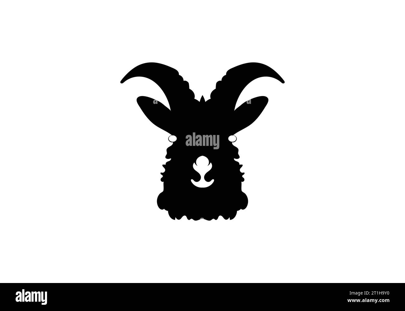 Minimalistisches Design mit Illustration der Angora Goat Icon Stock Vektor