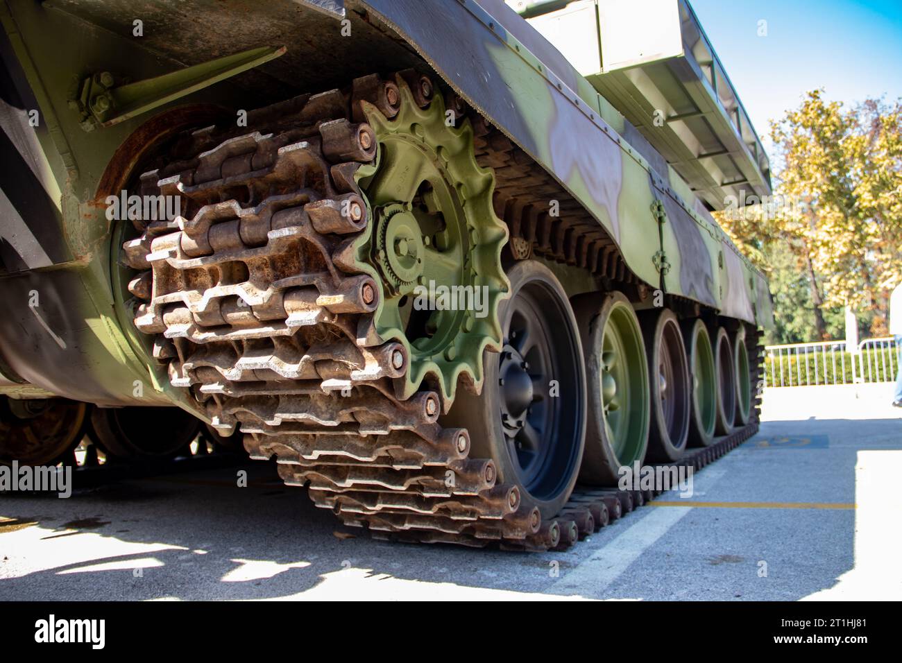 Panzerfahrzeug für Feldkämpfe für Offensive- und Defensivaktionen auf dem Schlachtfeld Stockfoto