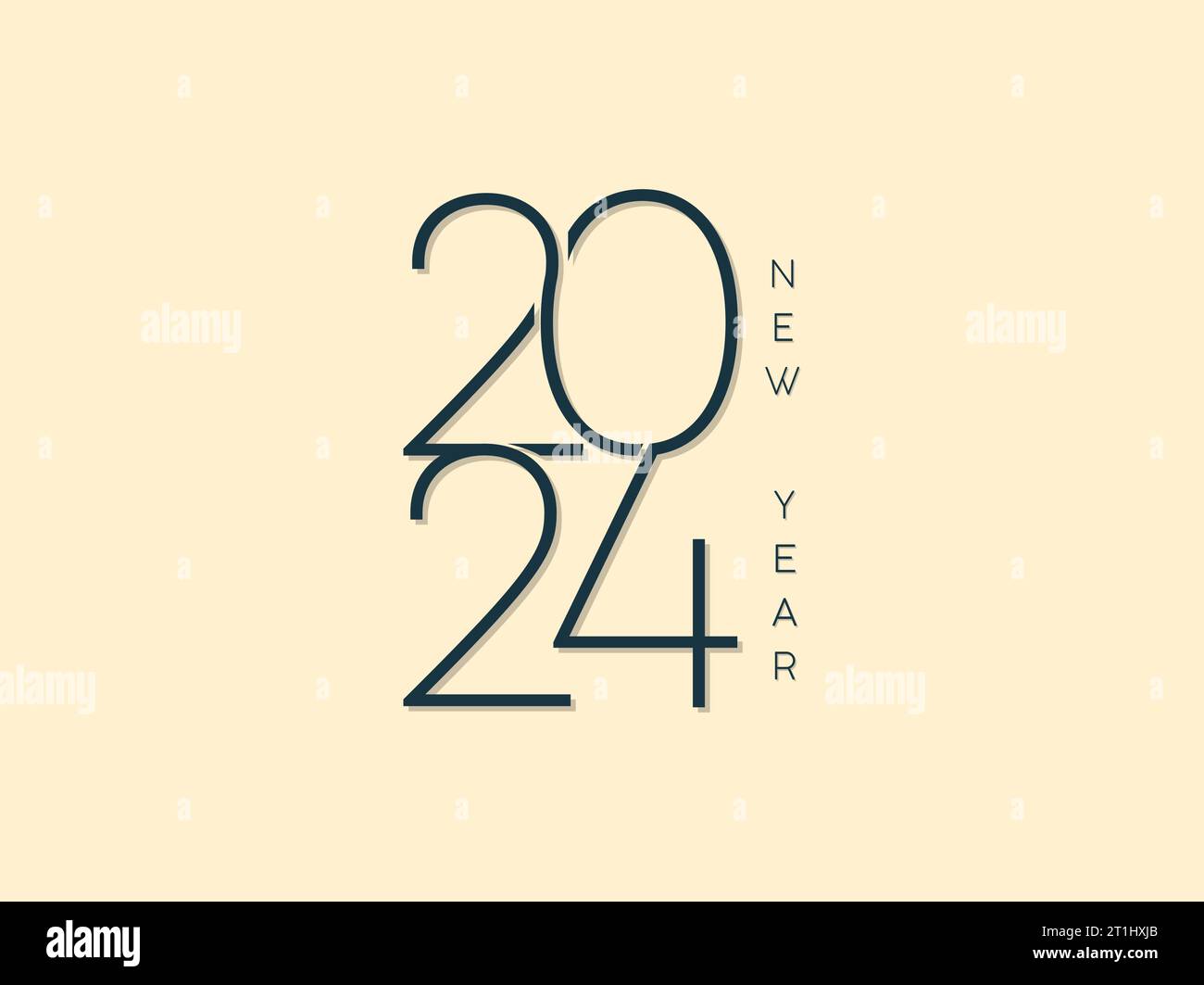 Frohes Neues Jahr 2024 Stock Vektor