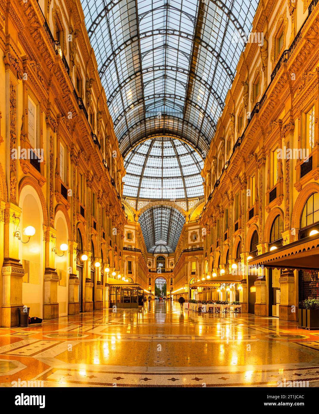 Glaskuppel in der Galerie Victor Emmanuel II in Mailand Stockfoto