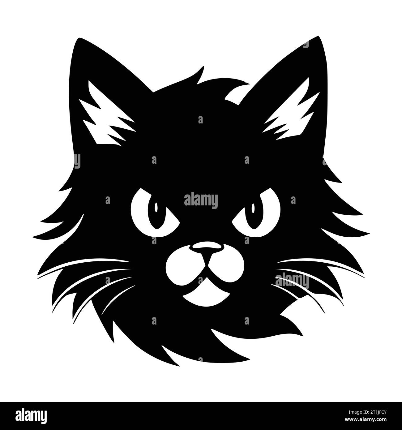 Katze Haustier Kopf Illustration für Logo oder Symbol Stock Vektor