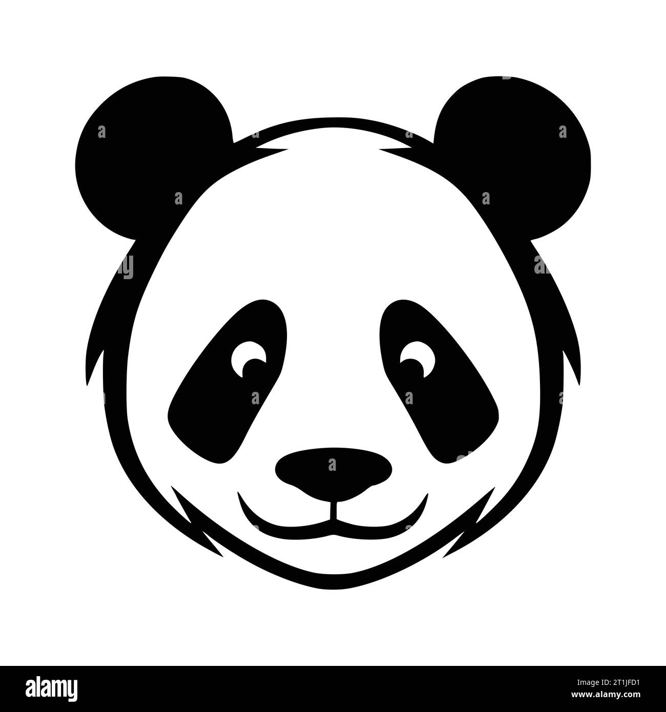 panda Säugetier Wildtierkopf Illustration für Logo oder Symbol Stock Vektor