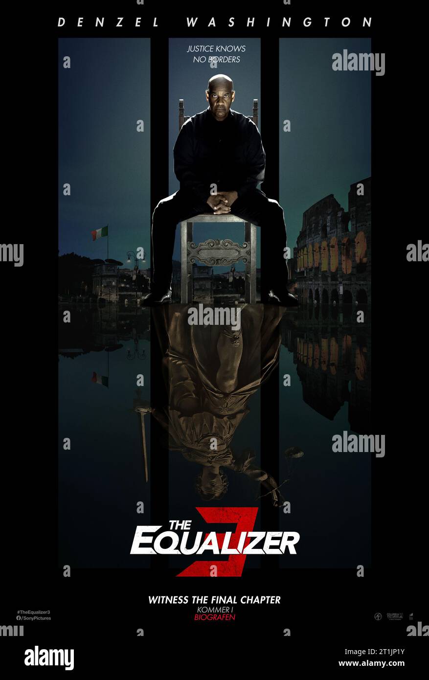 Das Equalizer 3 Denzel Washington Poster Stockfoto