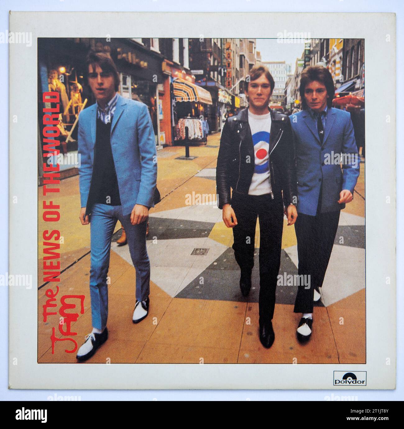 Cover der Sieben-Inch-Single-Version von News of the World by the Jam, die 1978 veröffentlicht wurde Stockfoto