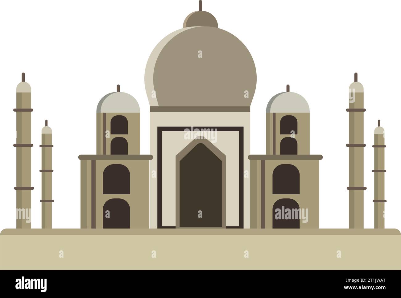 taj mahal Illustrationsvektor isoliert Stock Vektor