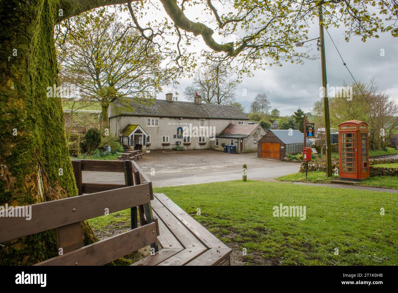 Die "ruhige Frau"-Gaststätte, Earl Sterndale, Derbyshire. Stockfoto