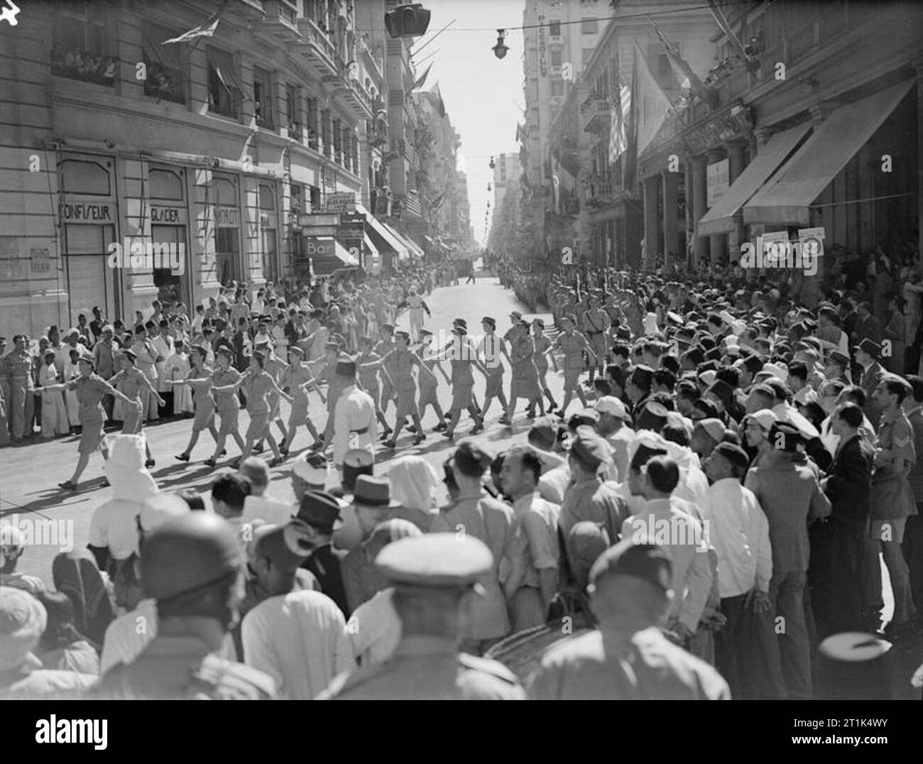 Tag der Vereinten Nationen Parade. 14 Juni 1943, Alexandria. ATS in der Parade. Stockfoto