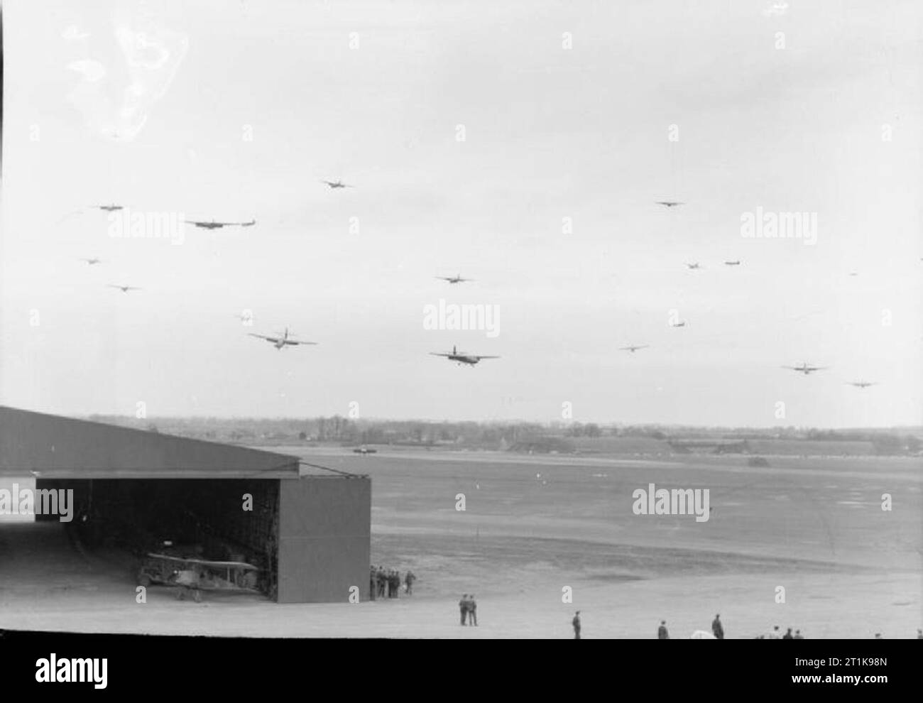 Royal Air Force Flying Training Befehl, 1940-1945. Airspeed Horsa Gleiter der schweren Schirm Wandlereinheit, an Brize Norton, Oxfordshire Land kommen. Stockfoto