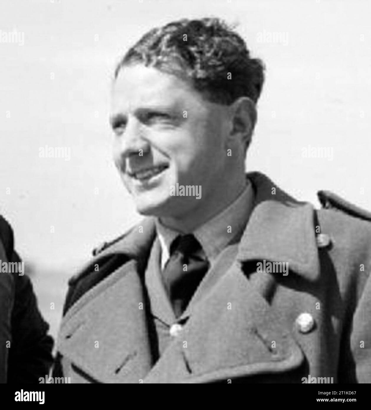 Flugleutnant Caesar Hull von der No. 43 Squadron RAF in Wick, Caithness, zu der Zeit, als er drei feindliche Flugzeuge abgeschossen hatte. Hull wurde im September 1940 Befehlshaber der Geschwader und wurde am 7. September getötet, nachdem er mindestens zehn feindliche Flugzeuge abgeschossen hatte. Stockfoto