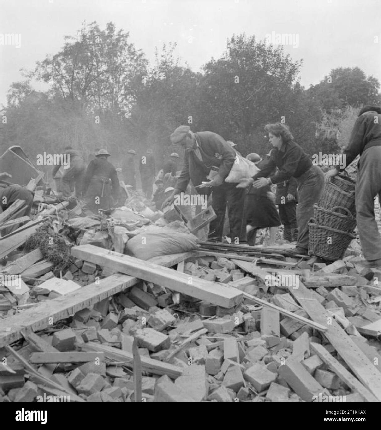 Fliegende Bombe V1 Bombenschäden in London, England, UK, 1944