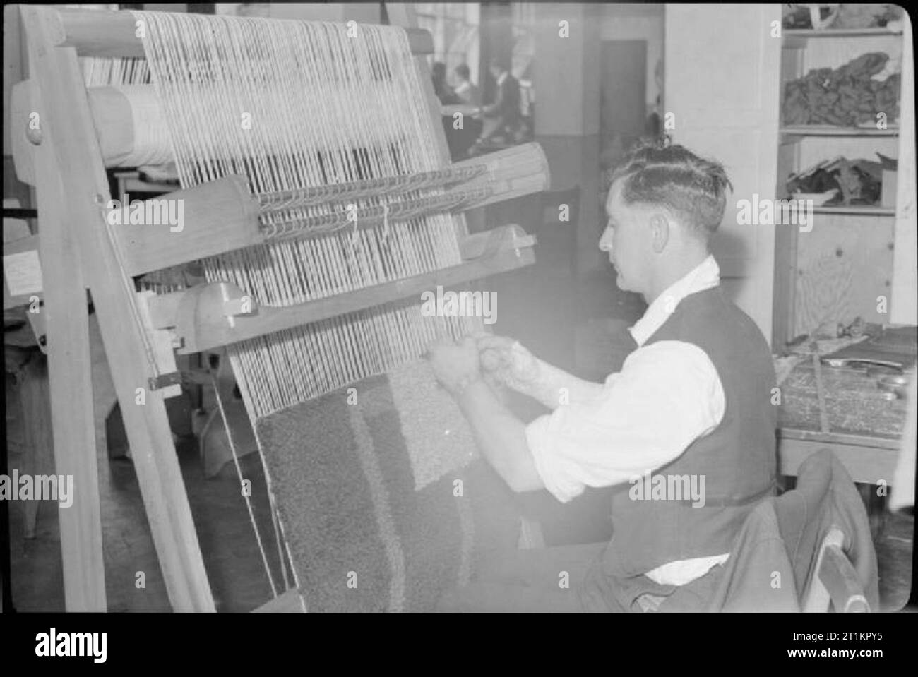 Rehabilitation britischer Soldaten aus der Normandie - die Arbeit des Robert Jones und Dame Agnes Hunt Orthopädischen Krankenhauses, Oswestry, Shropshire, England, Großbritannien, 1944. Stockfoto