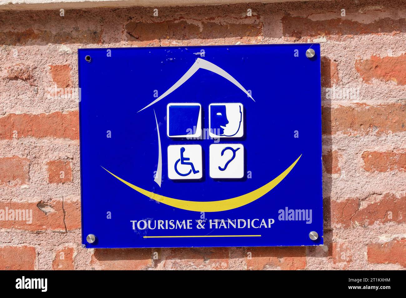 Touristische Stätte zugänglich für Behinderte | Site touristique zugänglich auxpersonnes Porteuses d'un Handicap Stockfoto