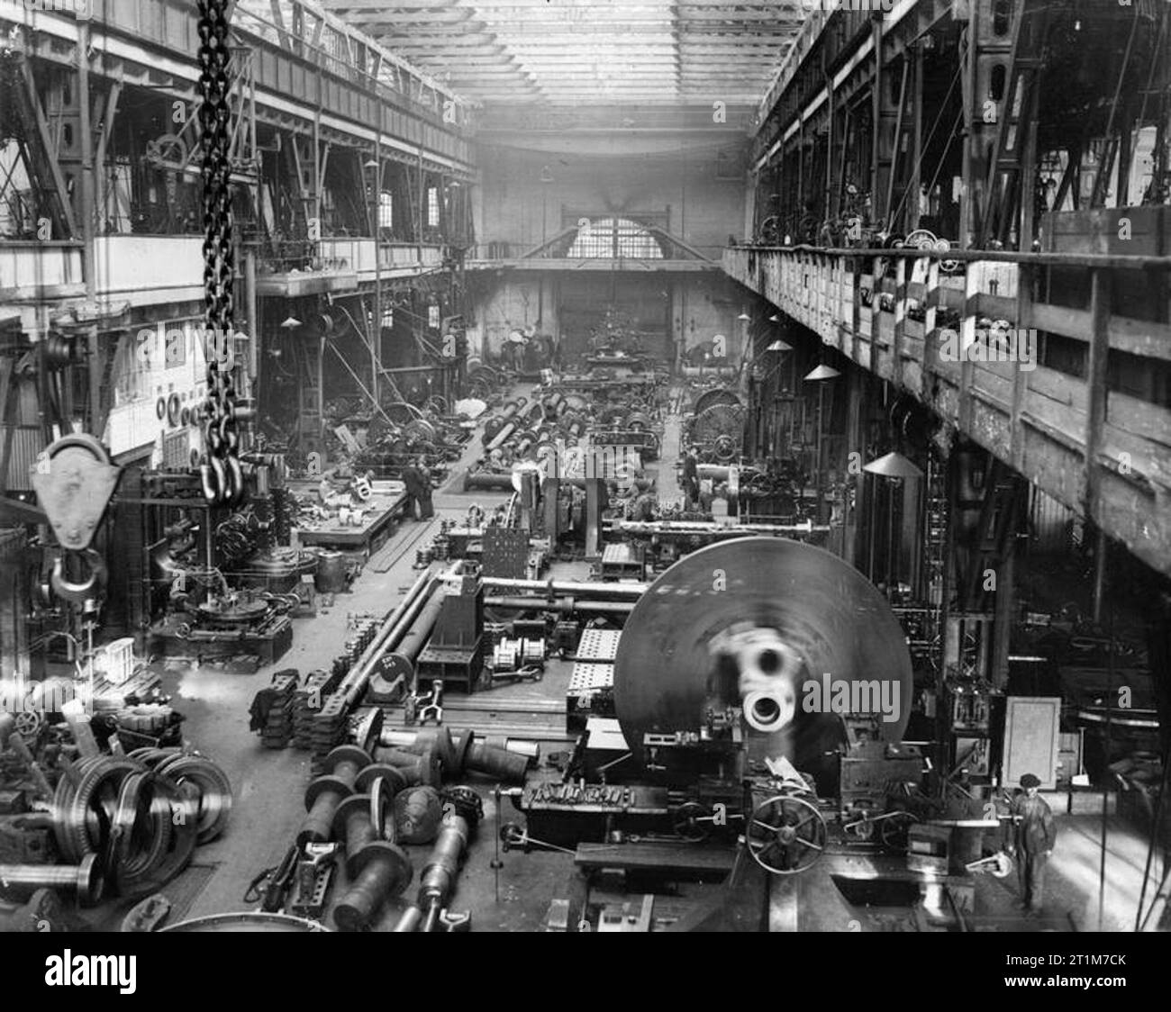 Im Ersten Weltkrieg Fotografen Naval Offizielle: Blick auf einem Workshop in einer Clyde Schiffbau Hof. Stockfoto