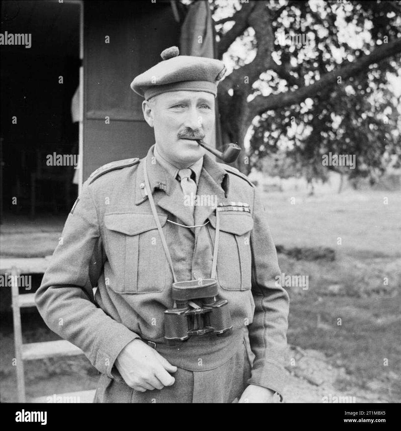 Britische Generäle 1939-1945 General Sir Neil Ritchie (1873-1983): Portrait von Ritchie, während die 12 Corps in Frankreich. Stockfoto
