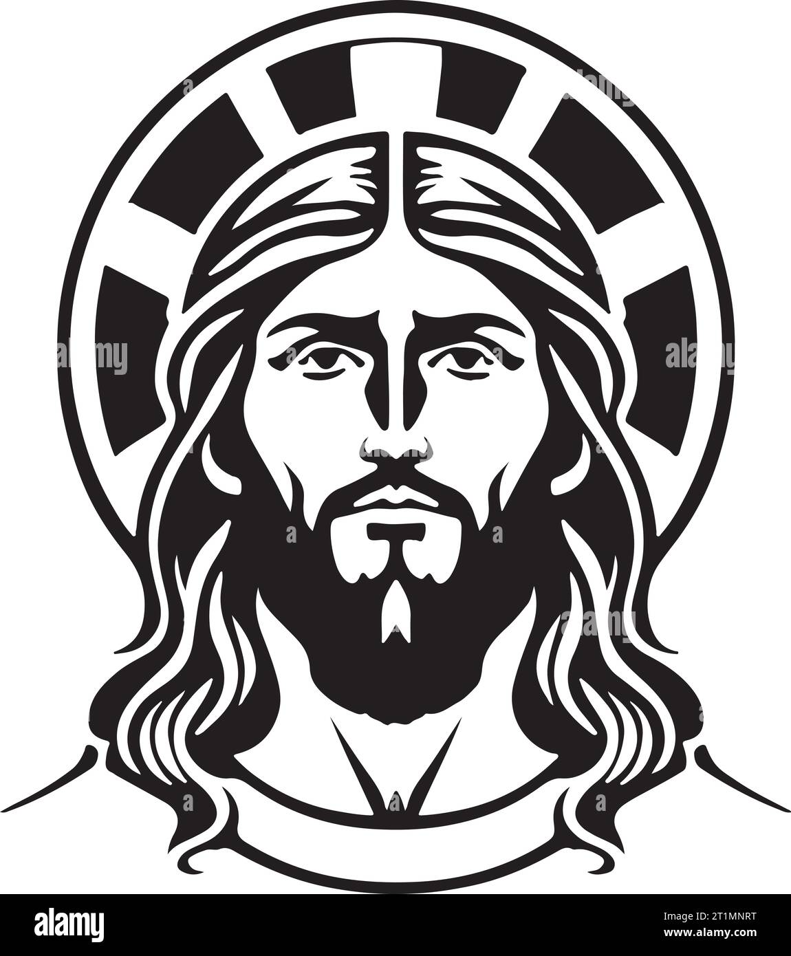 Atemberaubend schöne Vektorkunst Heiliger Christus Emblem Stock Vektor