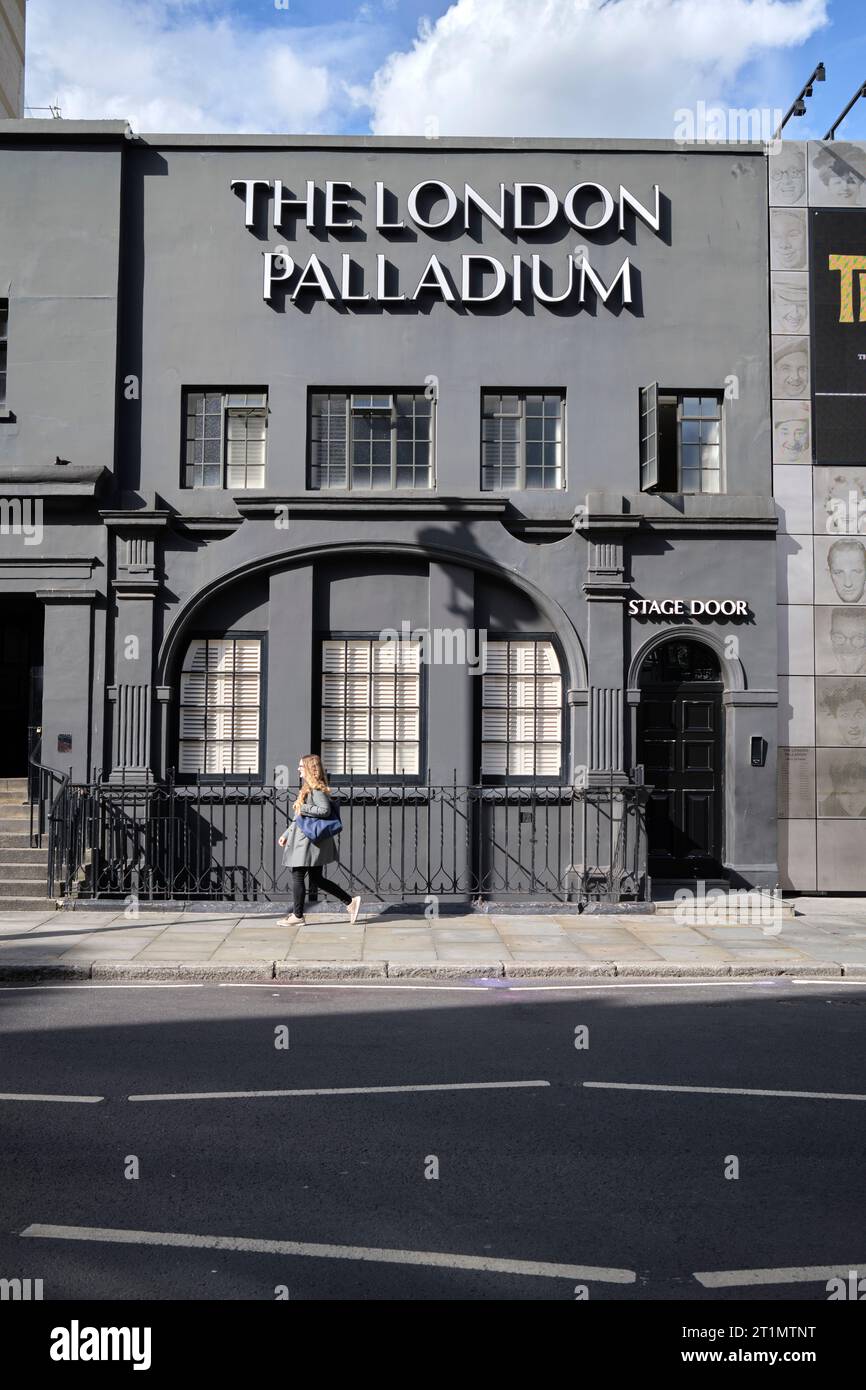 Bühnentür im London Palladium London England UK Stockfoto