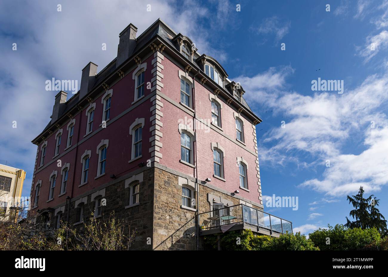 Das Old Victoria Customs House Gebäude, eine nationale historische Stätte Kanadas, in Victoria, British Columbia. Stockfoto