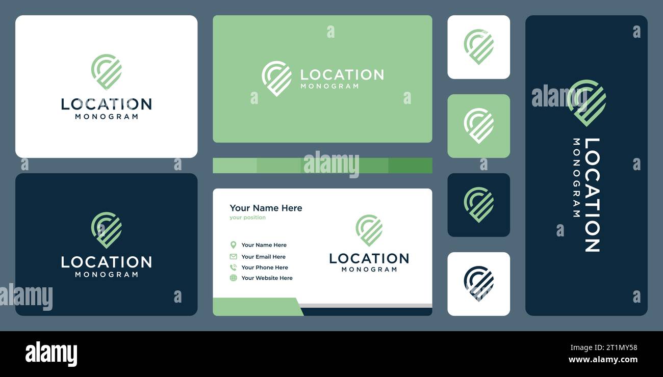 PIN Point Location Logo Design Vorlage mit Monogramm des Anfangsbuchstaben E Design Grafik Vektor Illustration. Symbol, Symbol, Kreativ. Stock Vektor