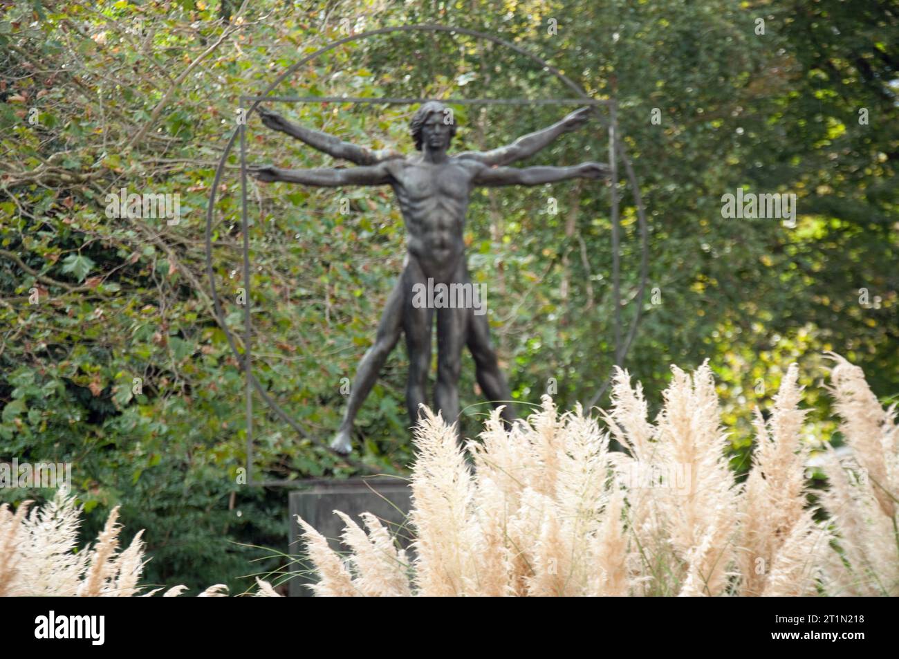 Vitruvian man (Hommage an Leonardo), Belgrave Square, Belgravia, London, UK Stockfoto