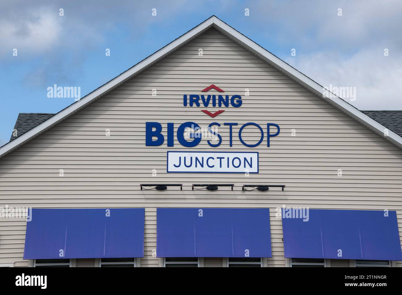 Irving Oil Big Stop Junction Schild in Goobies, Neufundland & Labrador, Kanada Stockfoto