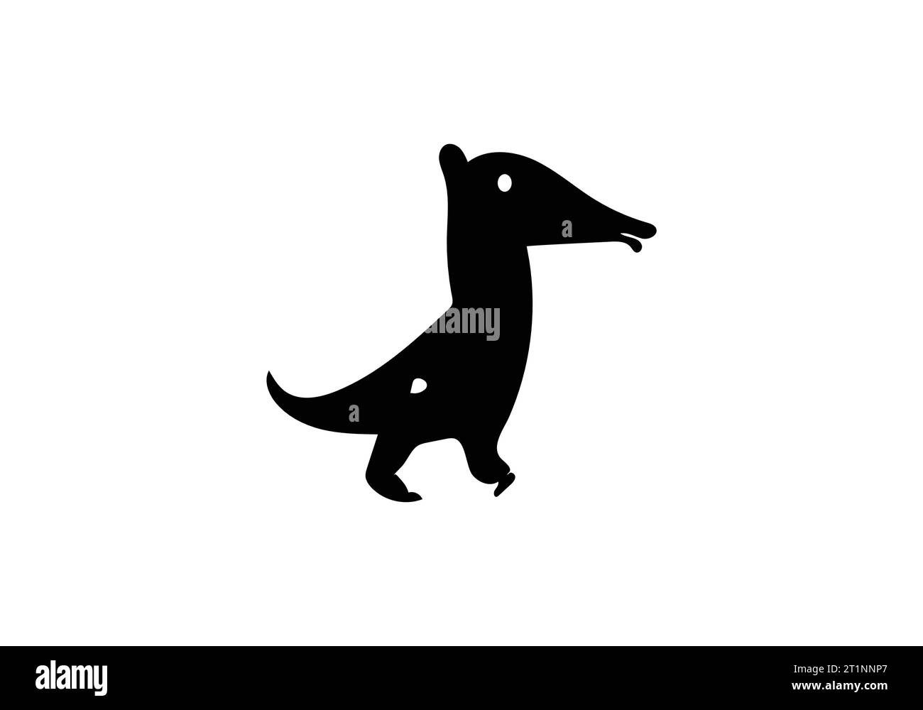 Minimalistisches Andrewsarchus-Icon-Illustrationsdesign Stock Vektor