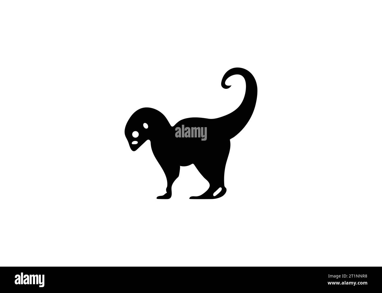 Minimalistisches Andrewsarchus-Icon-Illustrationsdesign Stock Vektor