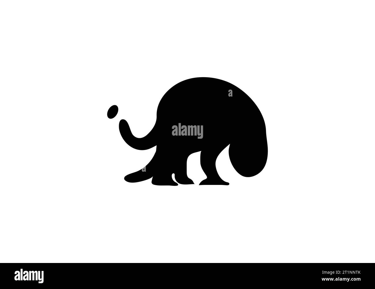 Minimalistisches Andrewsarchus-Icon-Illustrationsdesign Stock Vektor