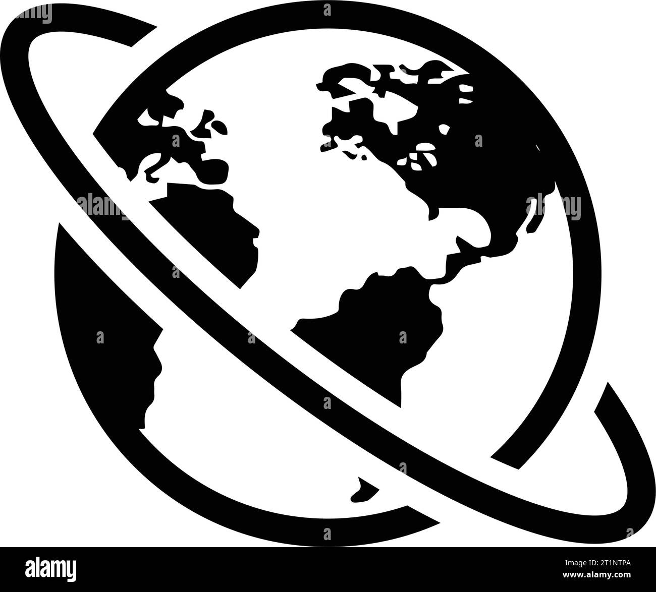 Erde bewegt sich, global, Planeten-Symbol. Wird bei der Gestaltung und Entwicklung von Websites, kommerziellen, Printmedien, Web- oder anderen Designprojekten verwendet. Stock Vektor