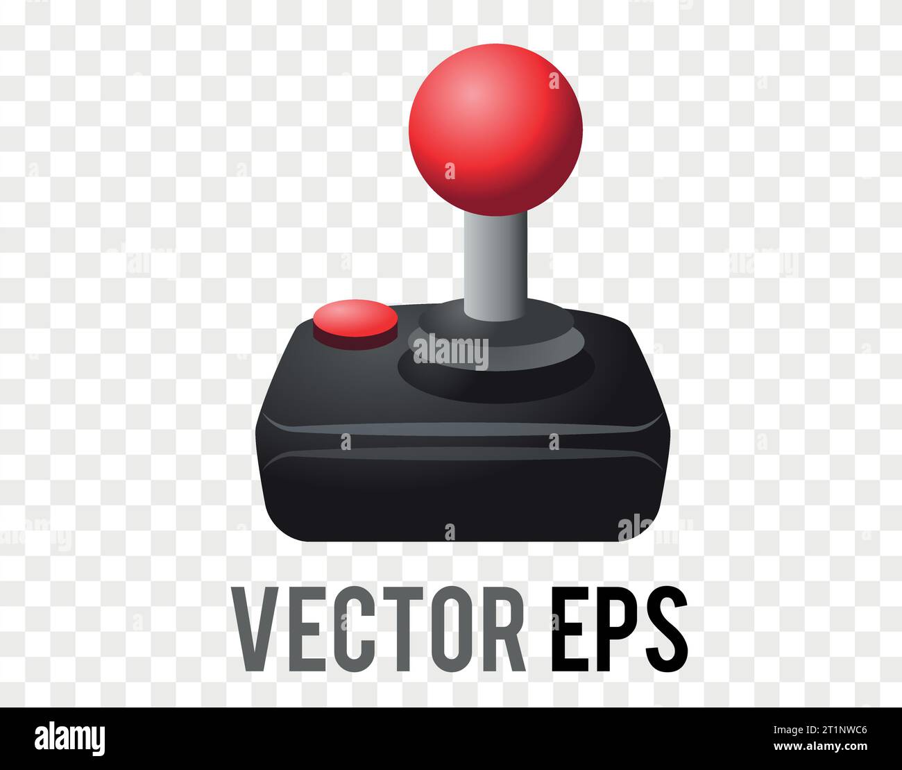 Vektorverlauf schwarz und rot Spiel Joystick Controller Symbol Stock Vektor