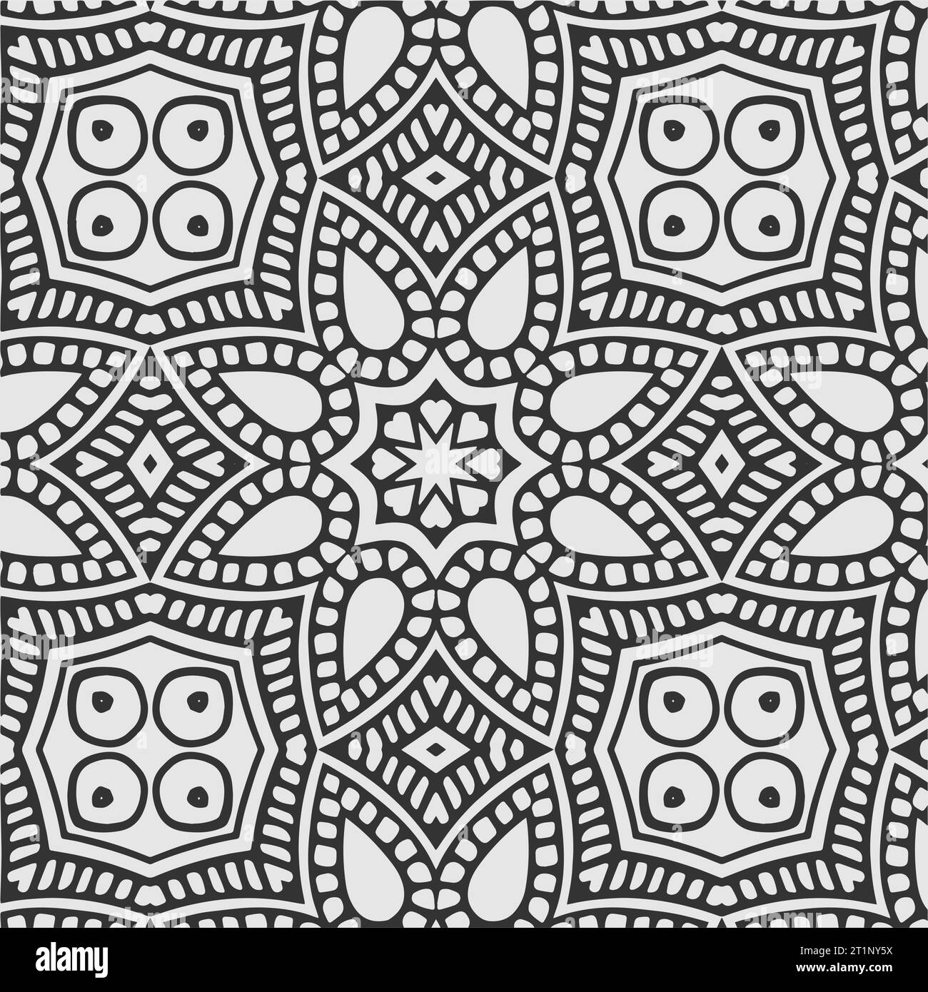 Digitale Kunstvektor grammatische Blumenformen und Musterdesign Stock Vektor