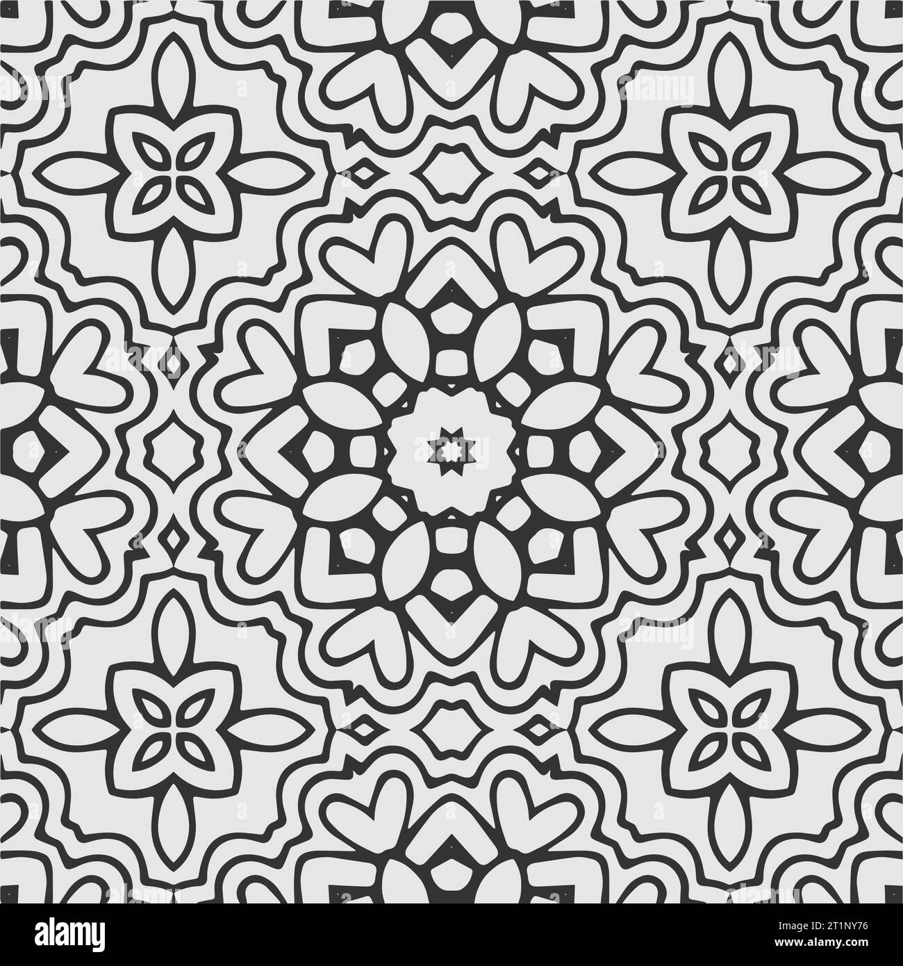 Digitale Kunstvektor grammatische Blumenformen und Musterdesign Stock Vektor