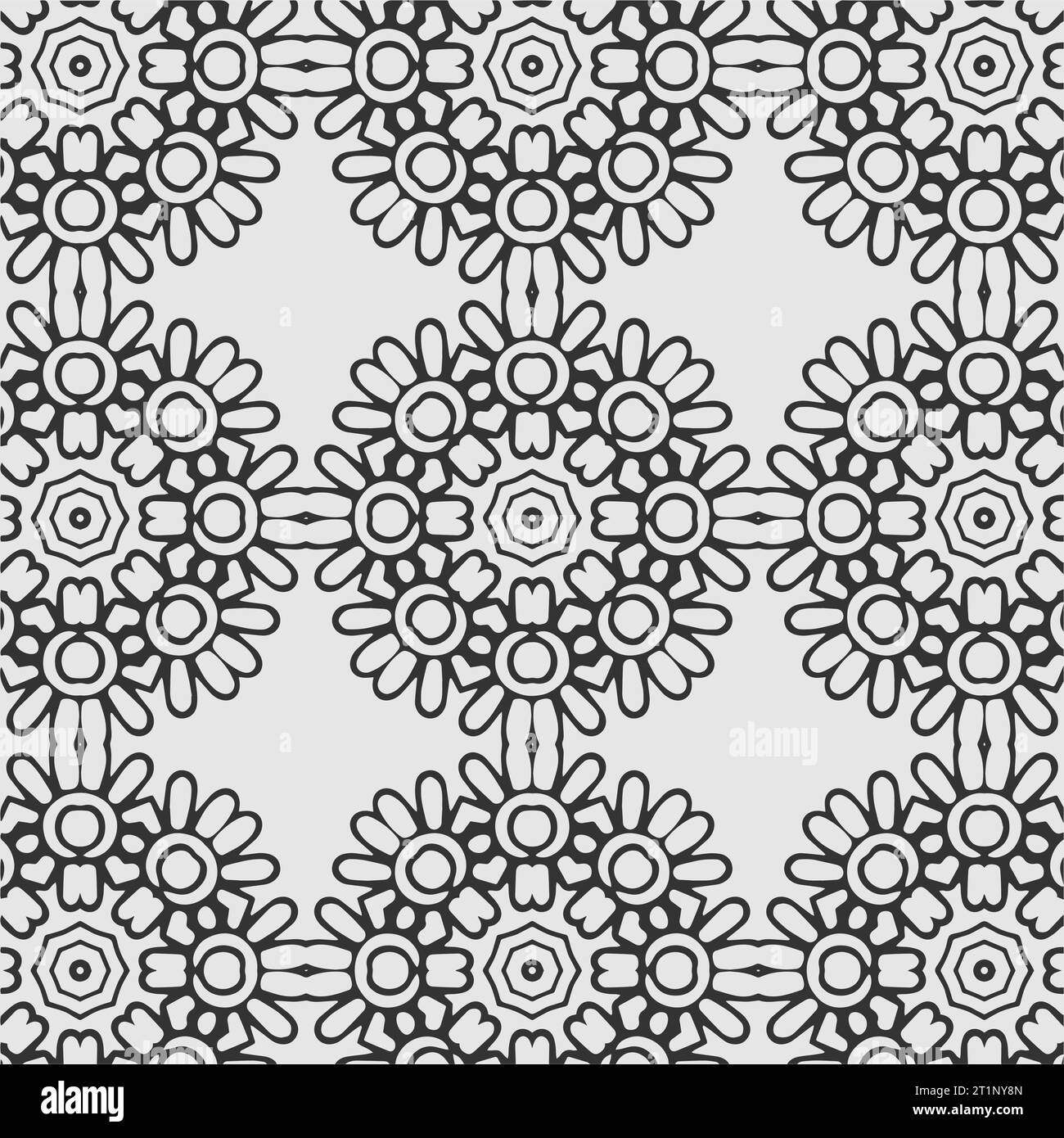 Digitale Kunstvektor grammatische Blumenformen und Musterdesign Stock Vektor