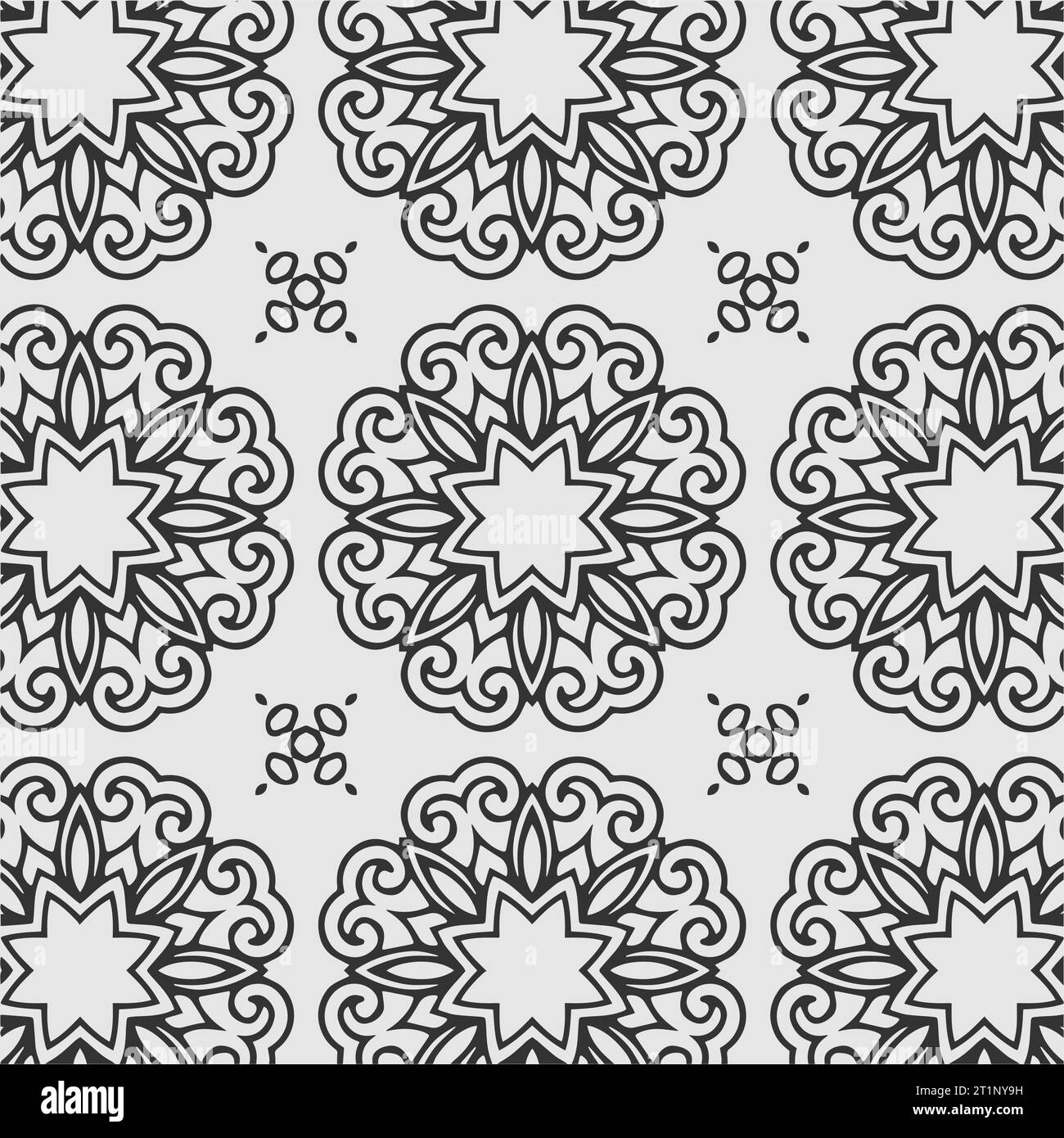 Digitale Kunstvektor grammatische Blumenformen und Musterdesign Stock Vektor