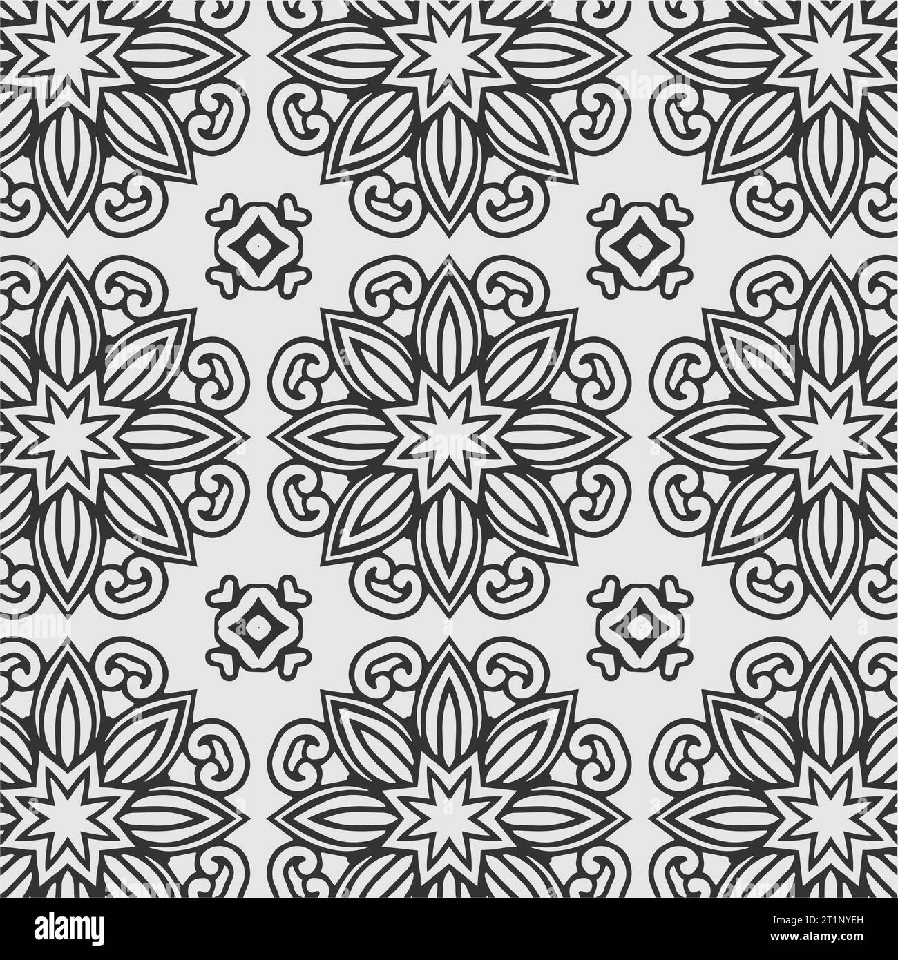 Digitale Kunstvektor grammatische Blumenformen und Musterdesign Stock Vektor