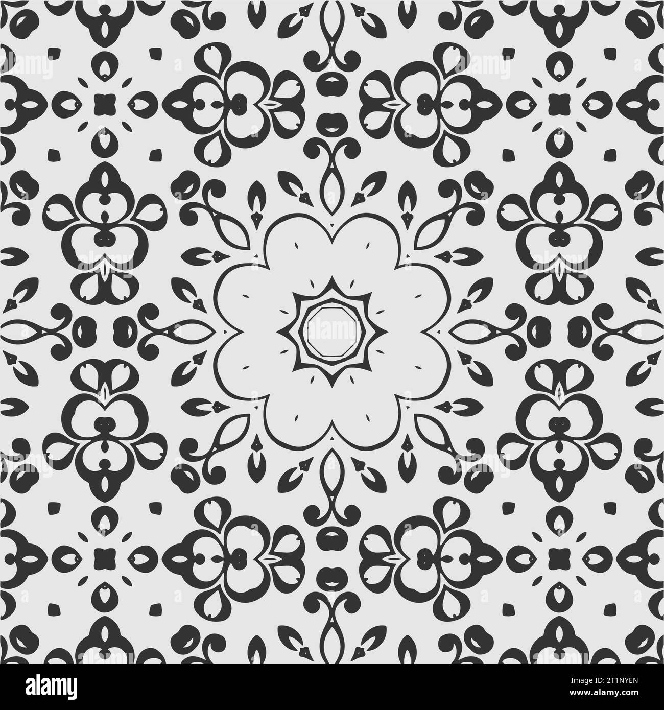 Vektor-Färbung grammatikalisches Blumenmuster Design Stock Vektor