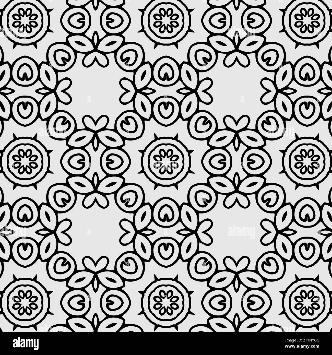 Digitale Kunstvektor grammatische Blumenformen und Musterdesign Stock Vektor