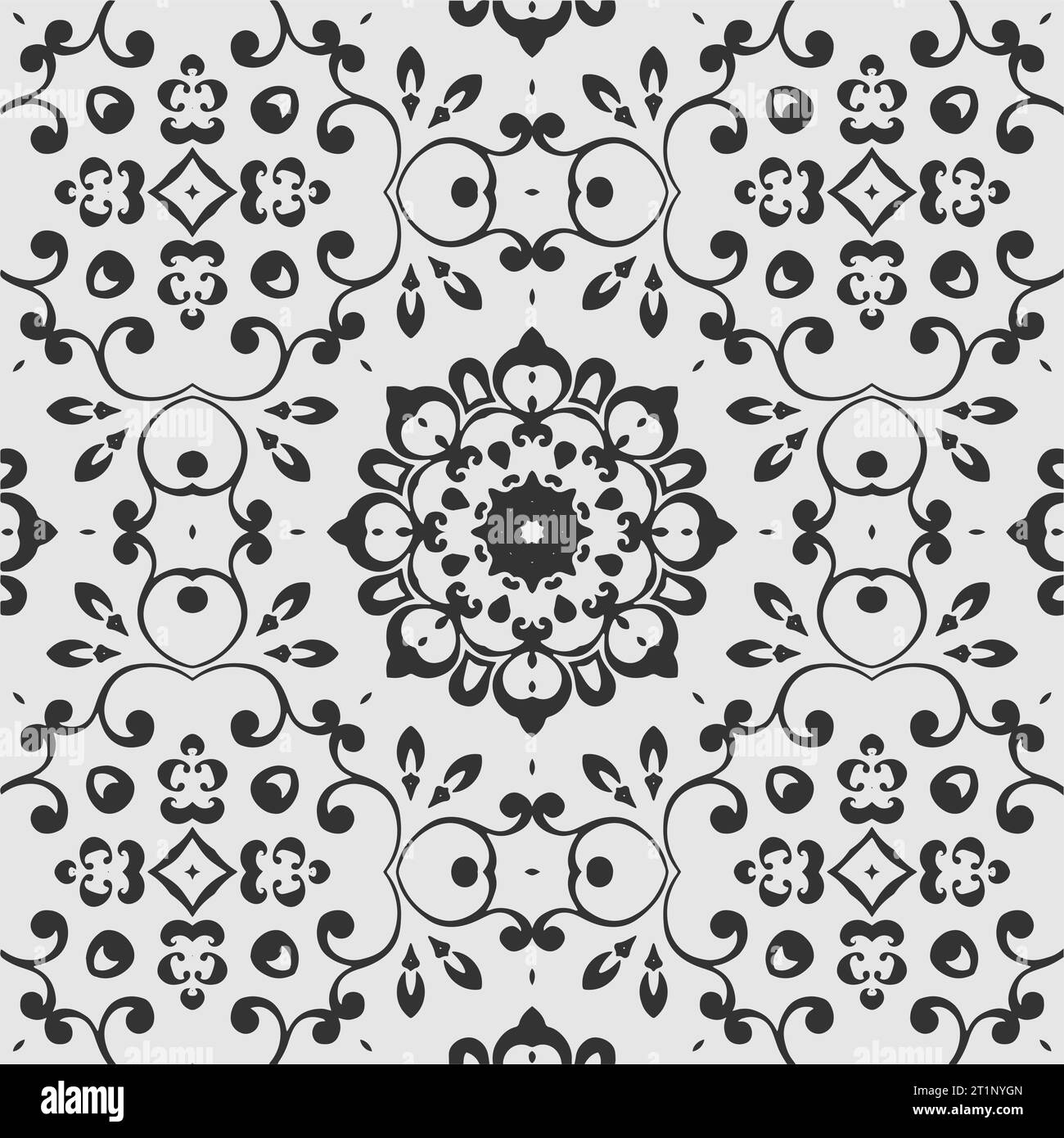 Vektor-Färbung grammatikalisches Blumenmuster Design Stock Vektor