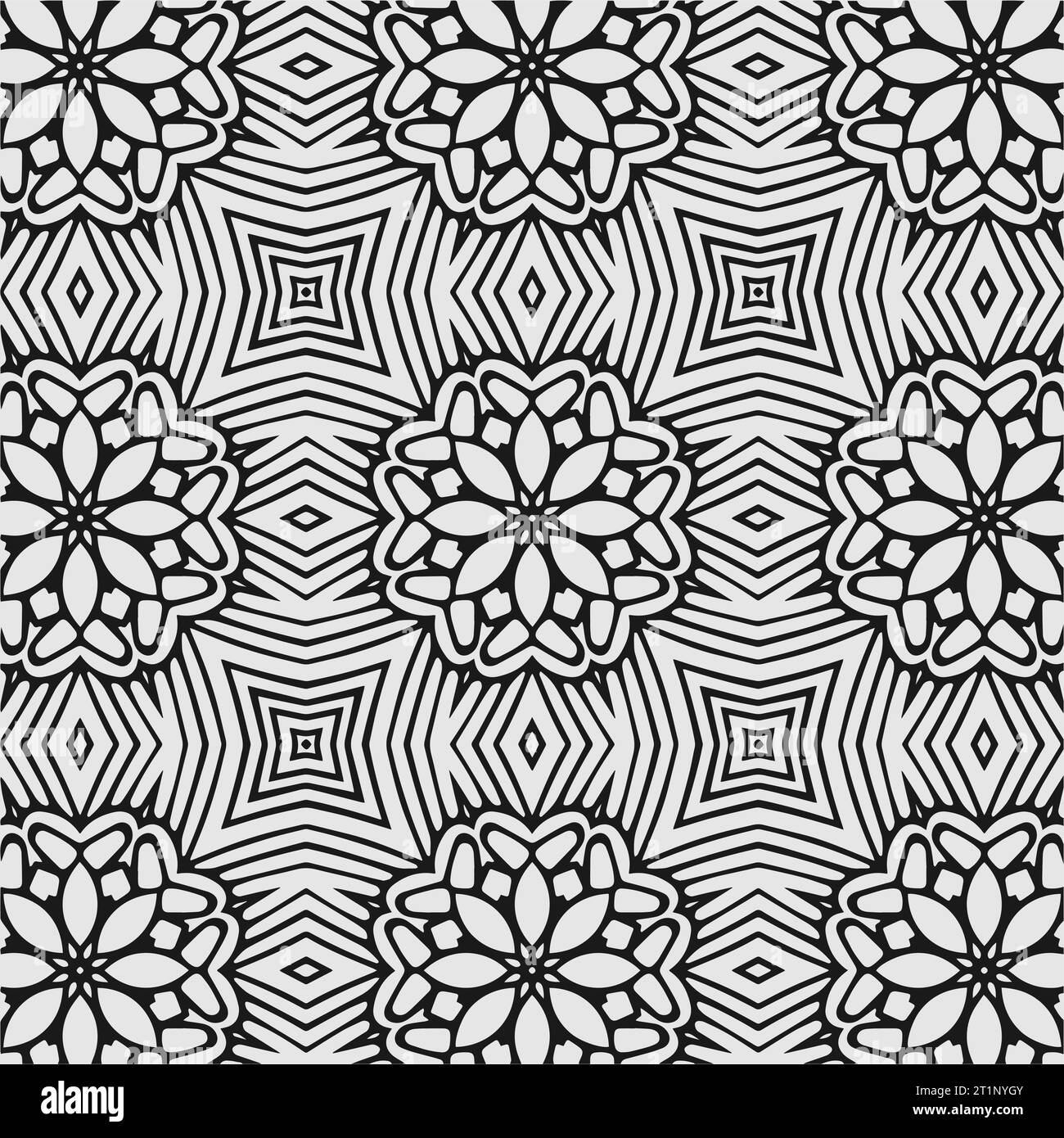 Digitale Kunstvektor grammatische Blumenformen und Musterdesign Stock Vektor